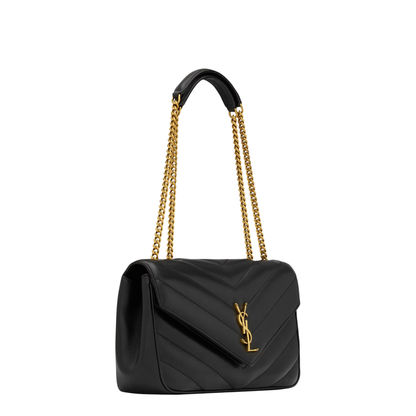LOULOU Matelassé Lambskin Medium Shoulder Bags - Black - Image 9