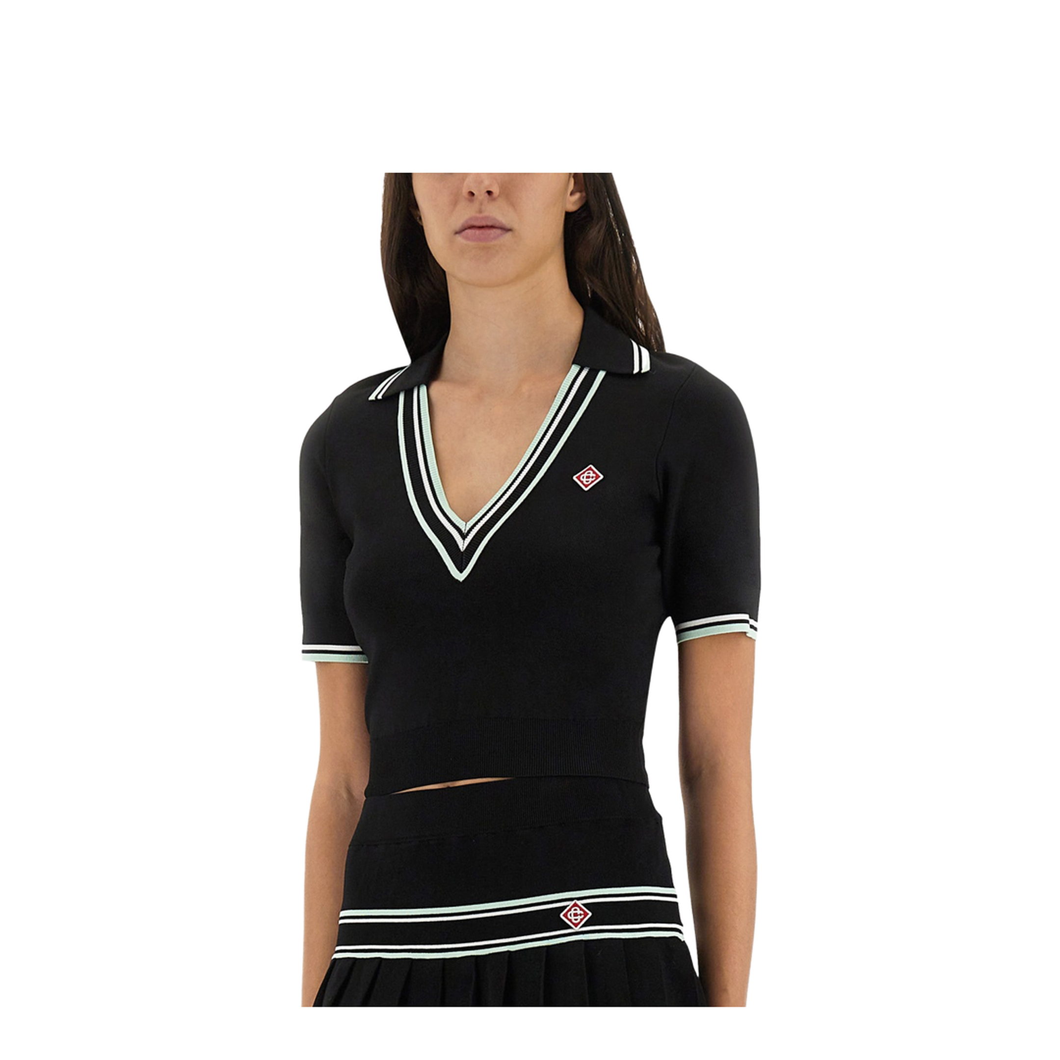 Viscose V-Neck Polo Shirt - Image 4