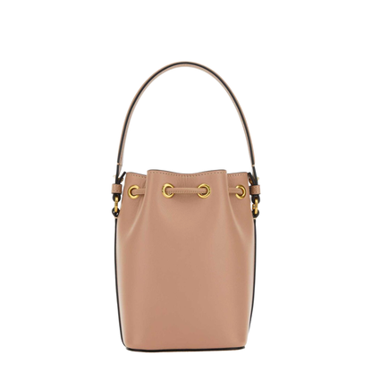 VLogo Signature Mini Lambskin Bucket Bag - Powder Beige - Image 2