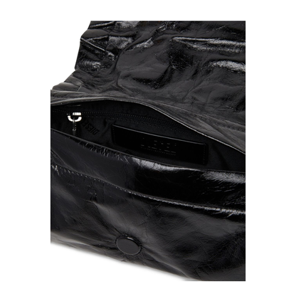 Scrunch-D-Small Shoulder Bag In Shiny Scrunched Leather - Image 4
