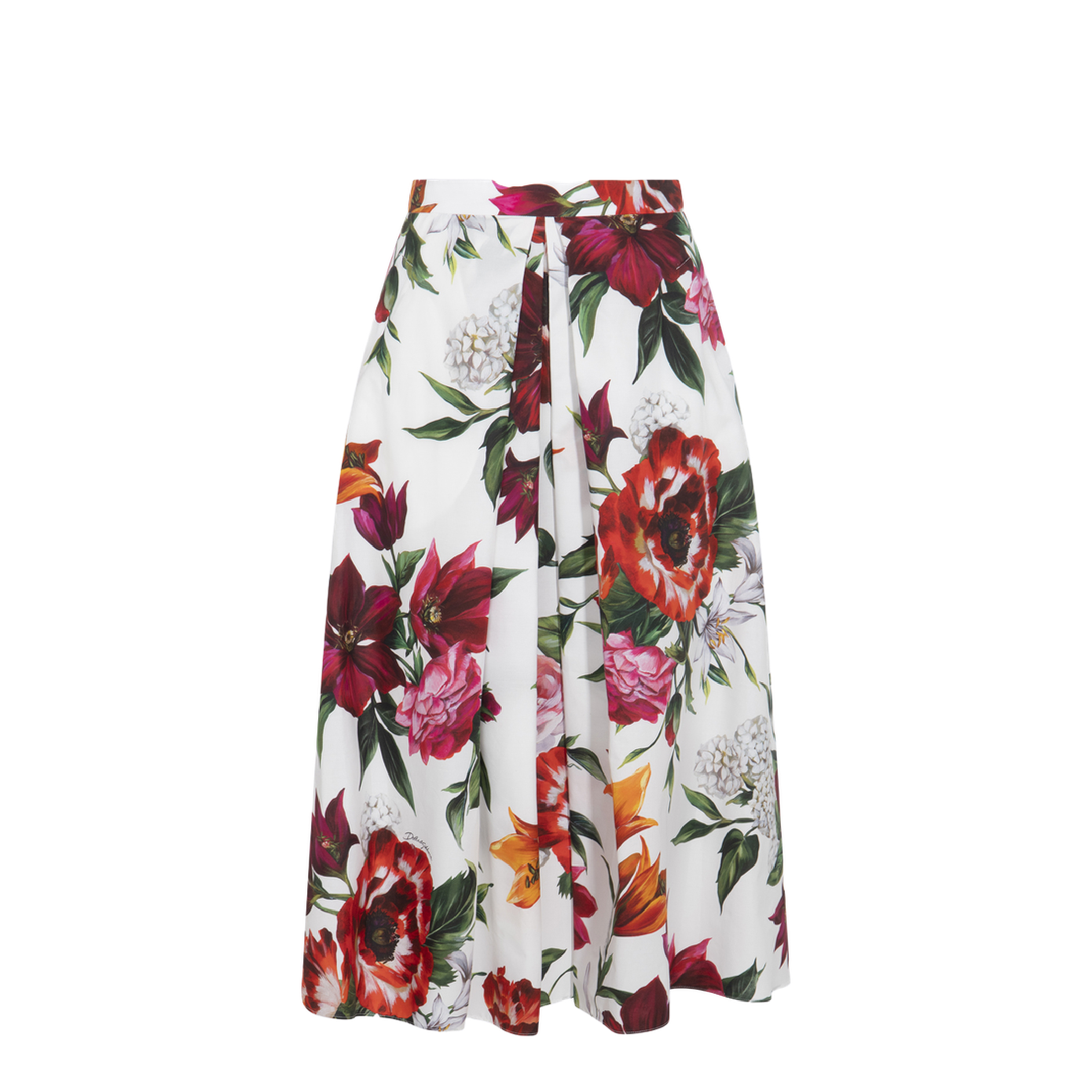 Flower-print Pleated Poplin Skirt - Image 2