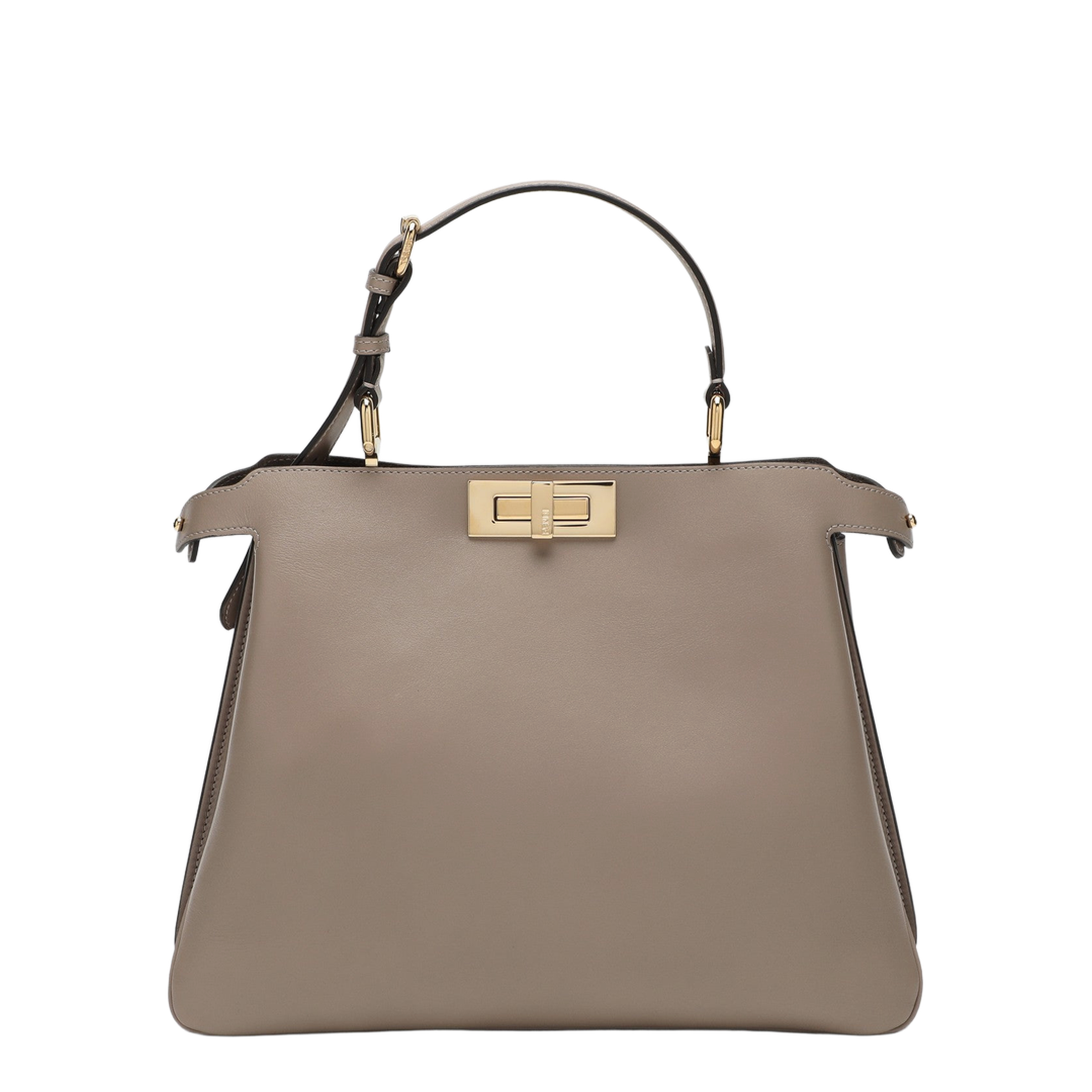 Peekaboo Leather Top Handle Bags - Beige - Image 1