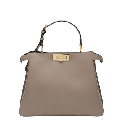 Peekaboo Leather Top Handle Bags - Beige - Image 1