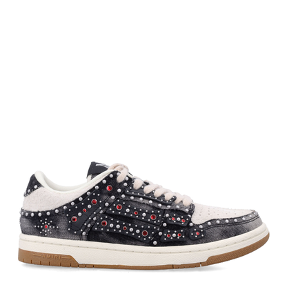 Skel Top Black Sneaker With Beads And Crystals - Image 1