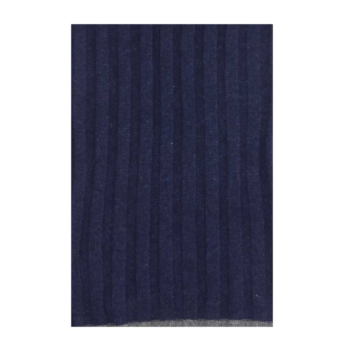 Cashmere Ribbed Scarf - Blue - Image 3