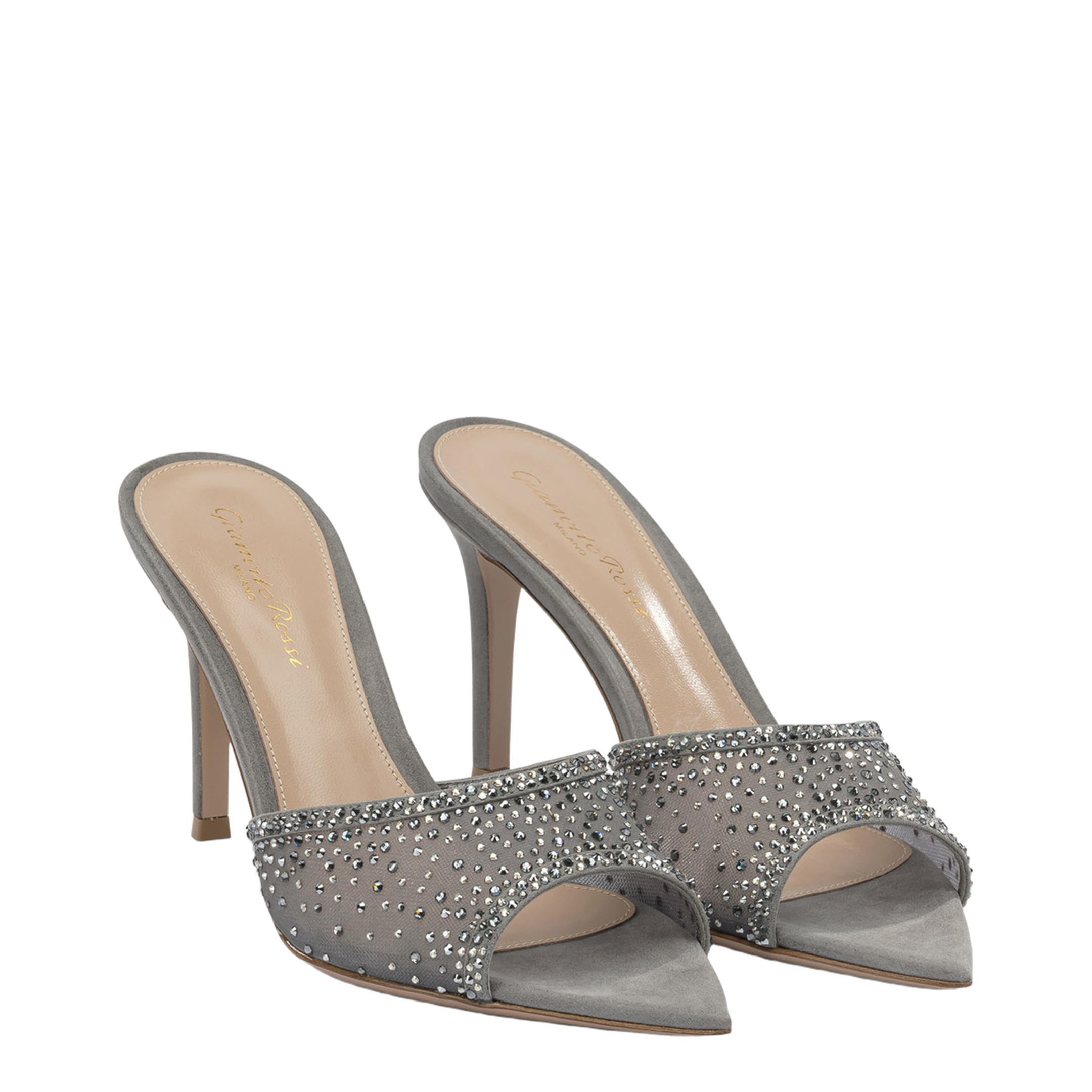 Rania Crystal-Embellished Heeled Mules - Image 2