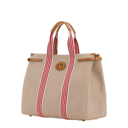 Two-tone Canvas Antibes Shopping Bag - Image 2