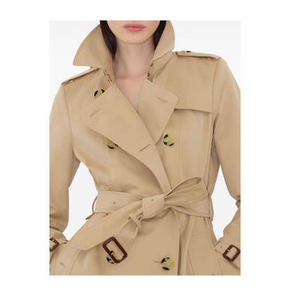Chelsea Cotton Trench Coat - Beige - Image 3