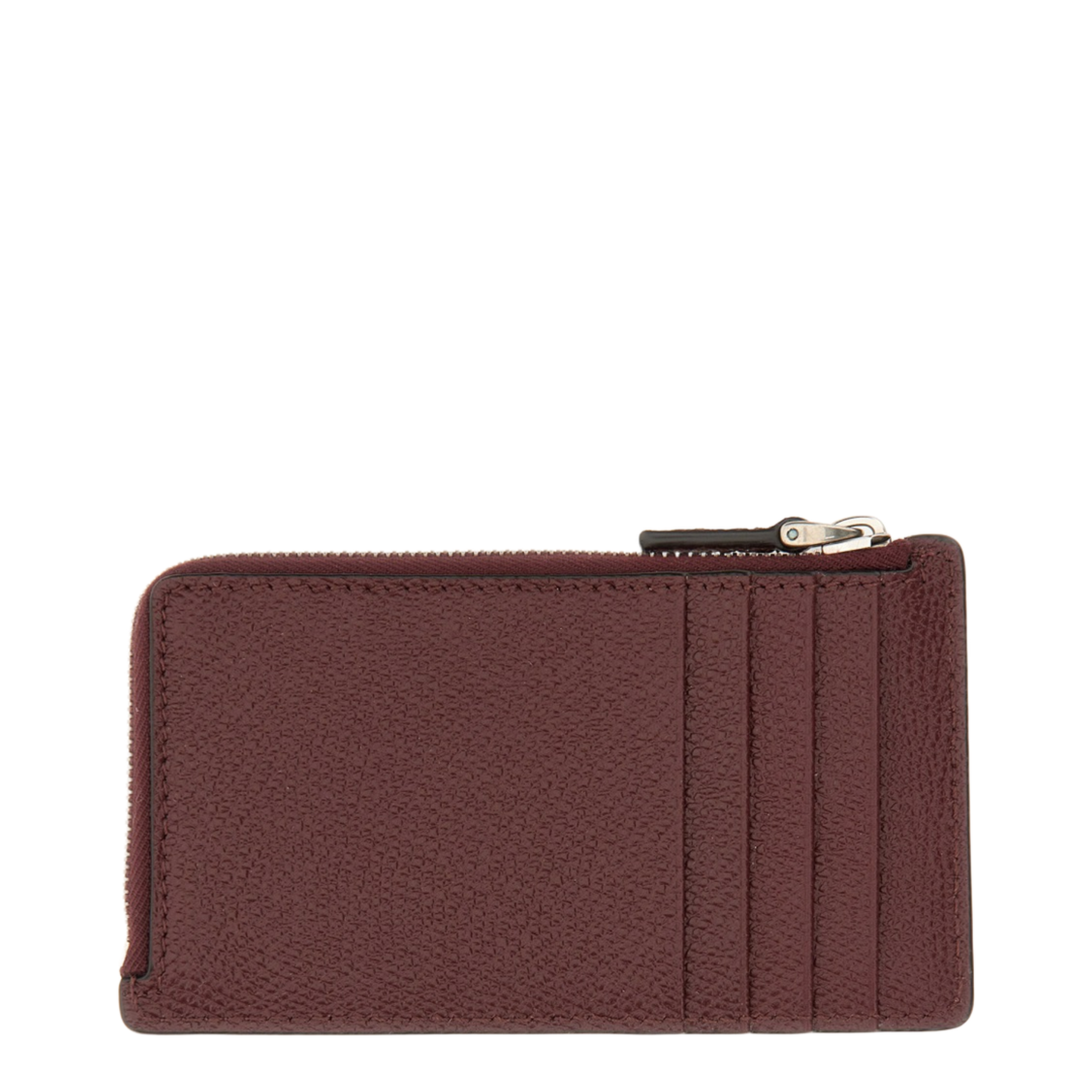 Credit Card Holder VLogo Signature in Grain Leather - Image 3