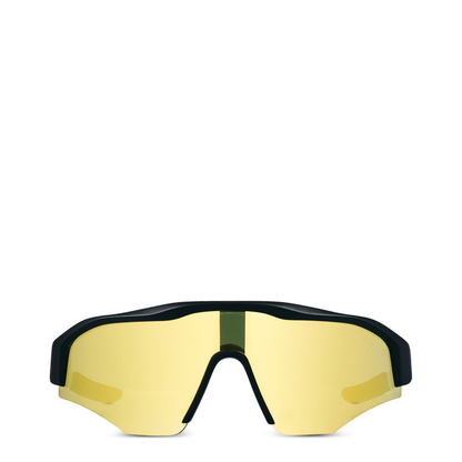 Rectangular Frame Sunglasses in Black - Image 1