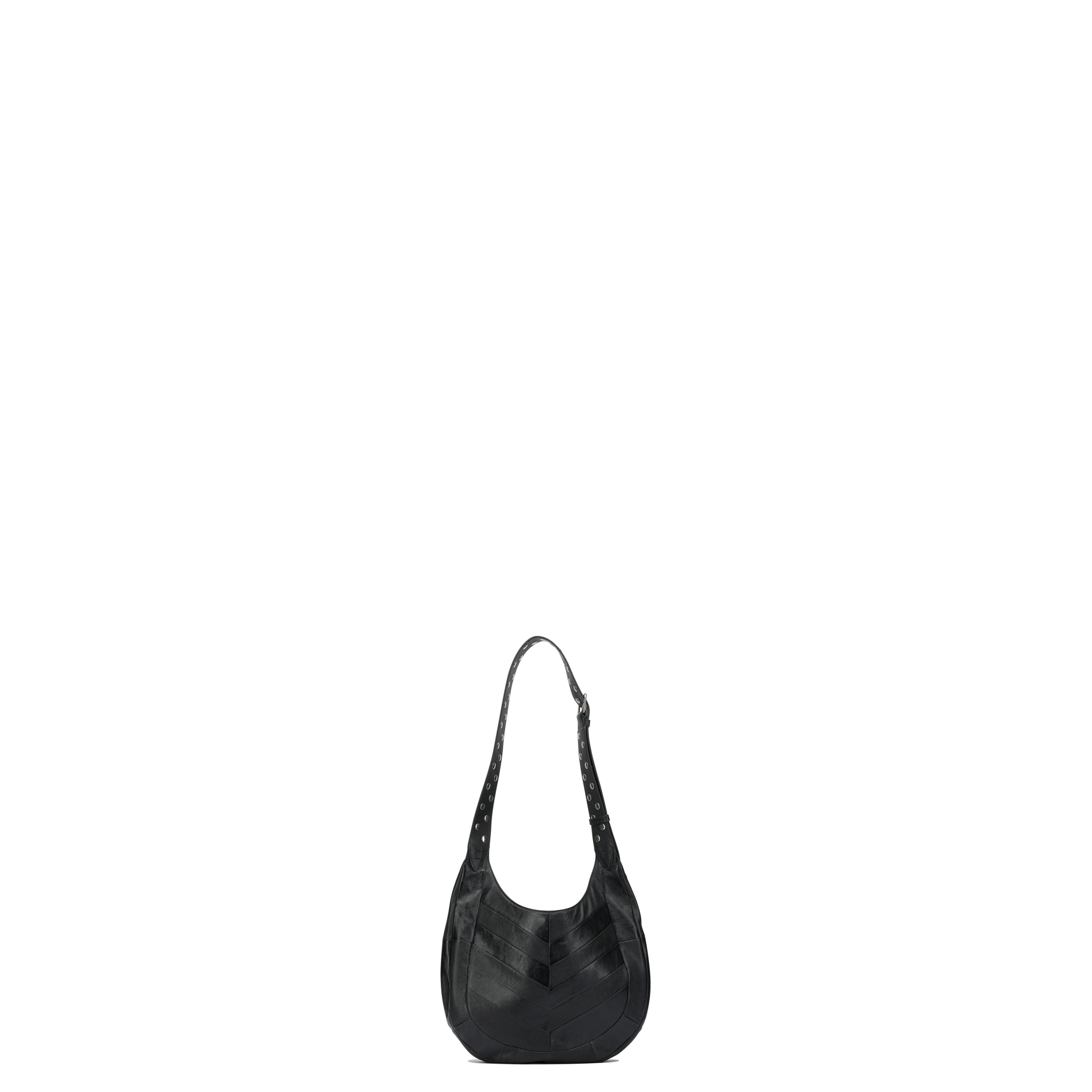 Hobo Bag Leather Black - Image 3