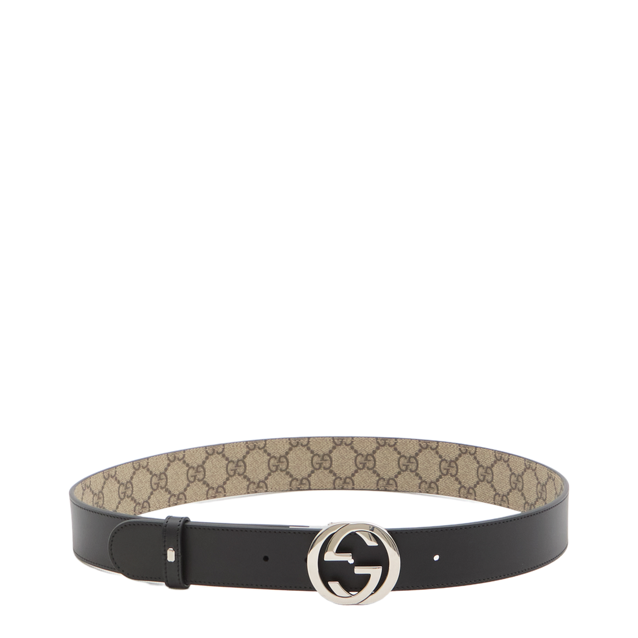 GG Supreme Black Leather Reversible Belt - Image 3