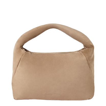 BC Duo Suede Shoulder Bag Light Brown - Image 1