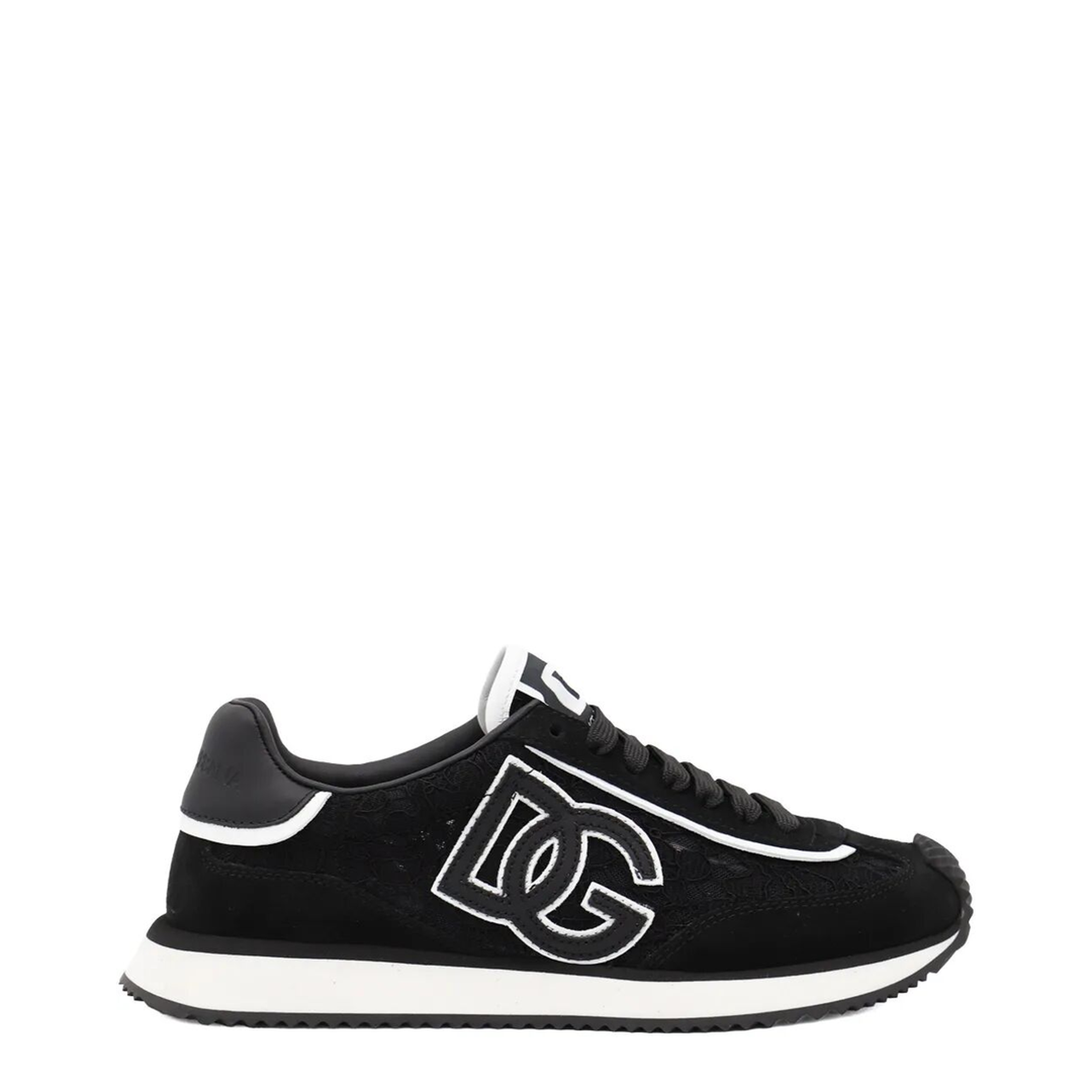 Cushion Lace-Detailed Suede Sneakers - Image 1