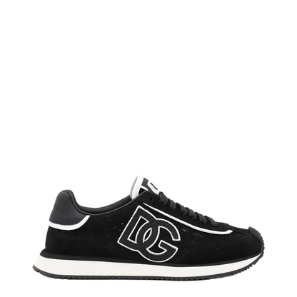 Cushion Lace-Detailed Suede Sneakers - Image 1