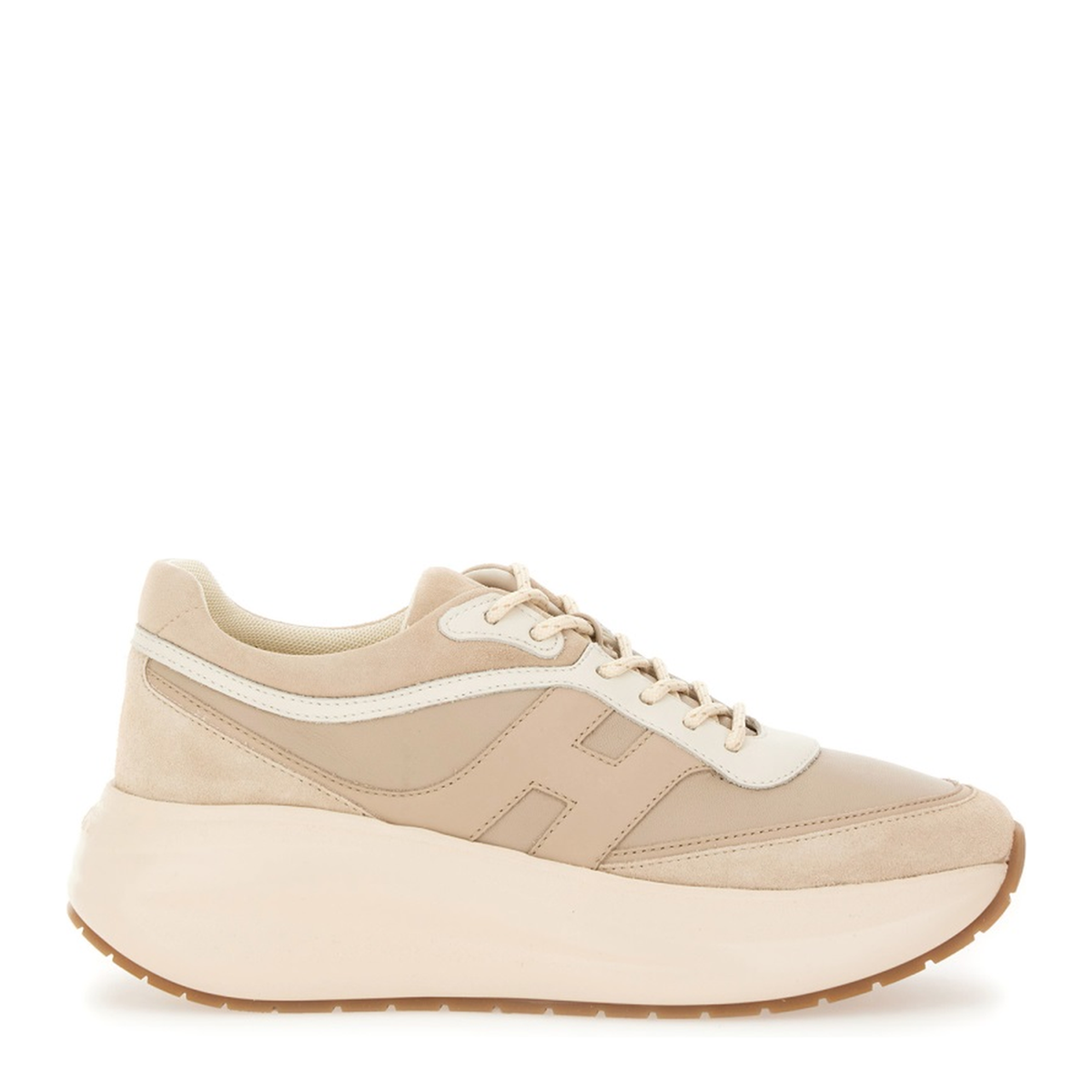 Beige Front Lace-Up Fastening - Image 1