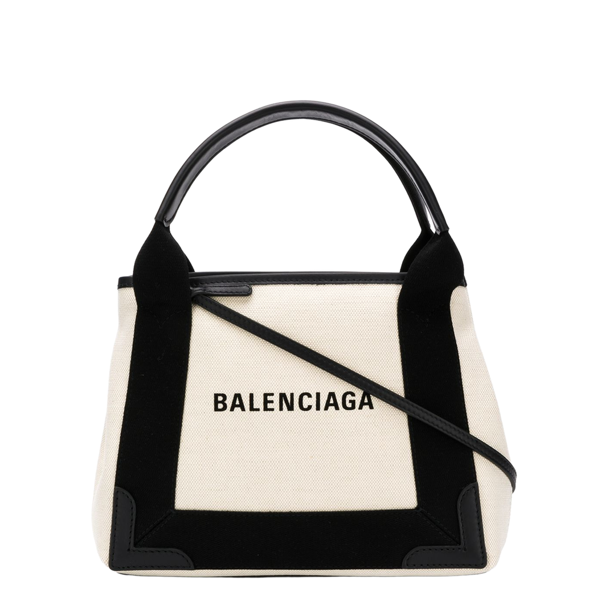 Cabas XS Canvas Tote - Natural/Black - Image 1