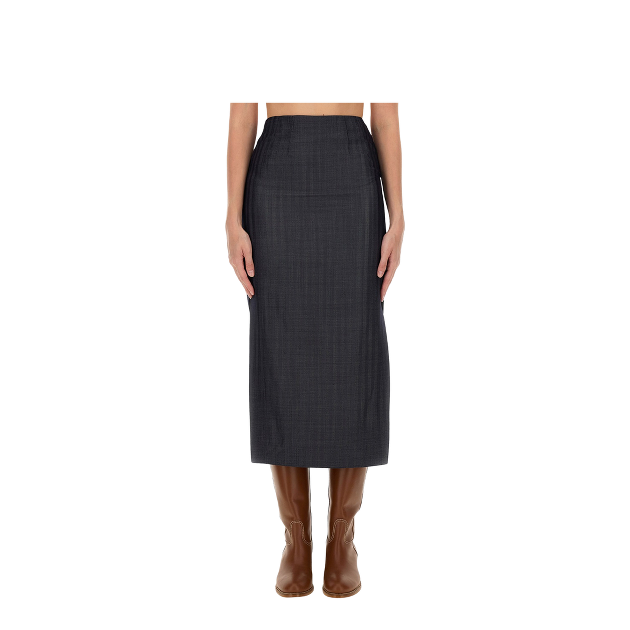 Wool Blend Pencil Skirt - Image 1
