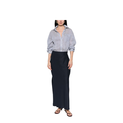 Line Blend Long Skirt Blue - Image 2