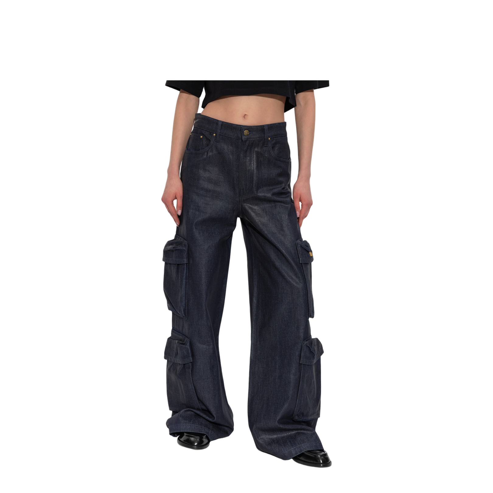 Navy Blue Jeans with Logo - Image 5