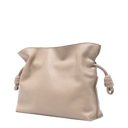 Flamenco Medium Calfskin Clutch Bag - Beige - Image 2
