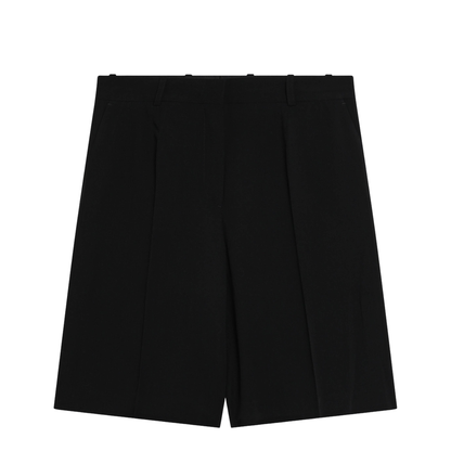 Black Wool-Blend Bermuda Shorts - Image 1