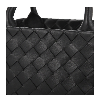 New Roma Small Intrecciato Calfskin Top Handle Bag - Nero - Image 3