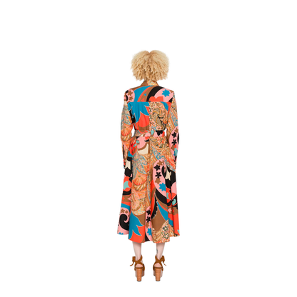 MIDI DRESS WITH BELT - Image 3