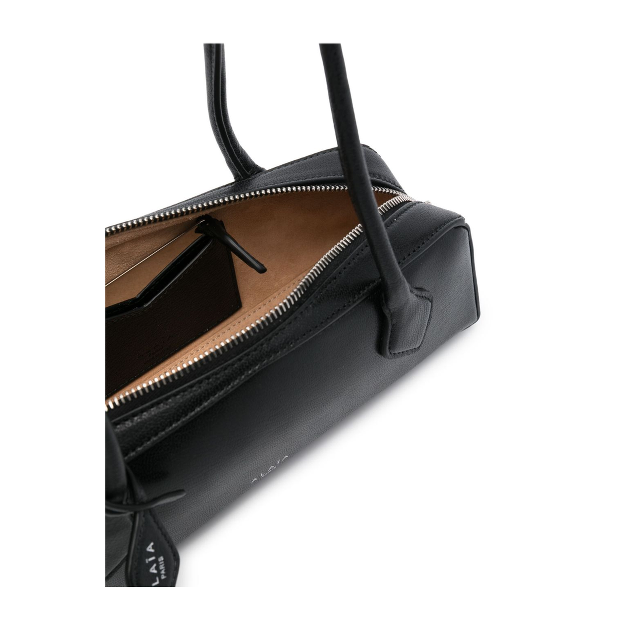 Le Teckel Small Goat Leather Shoulder Bag - Black - Image 2
