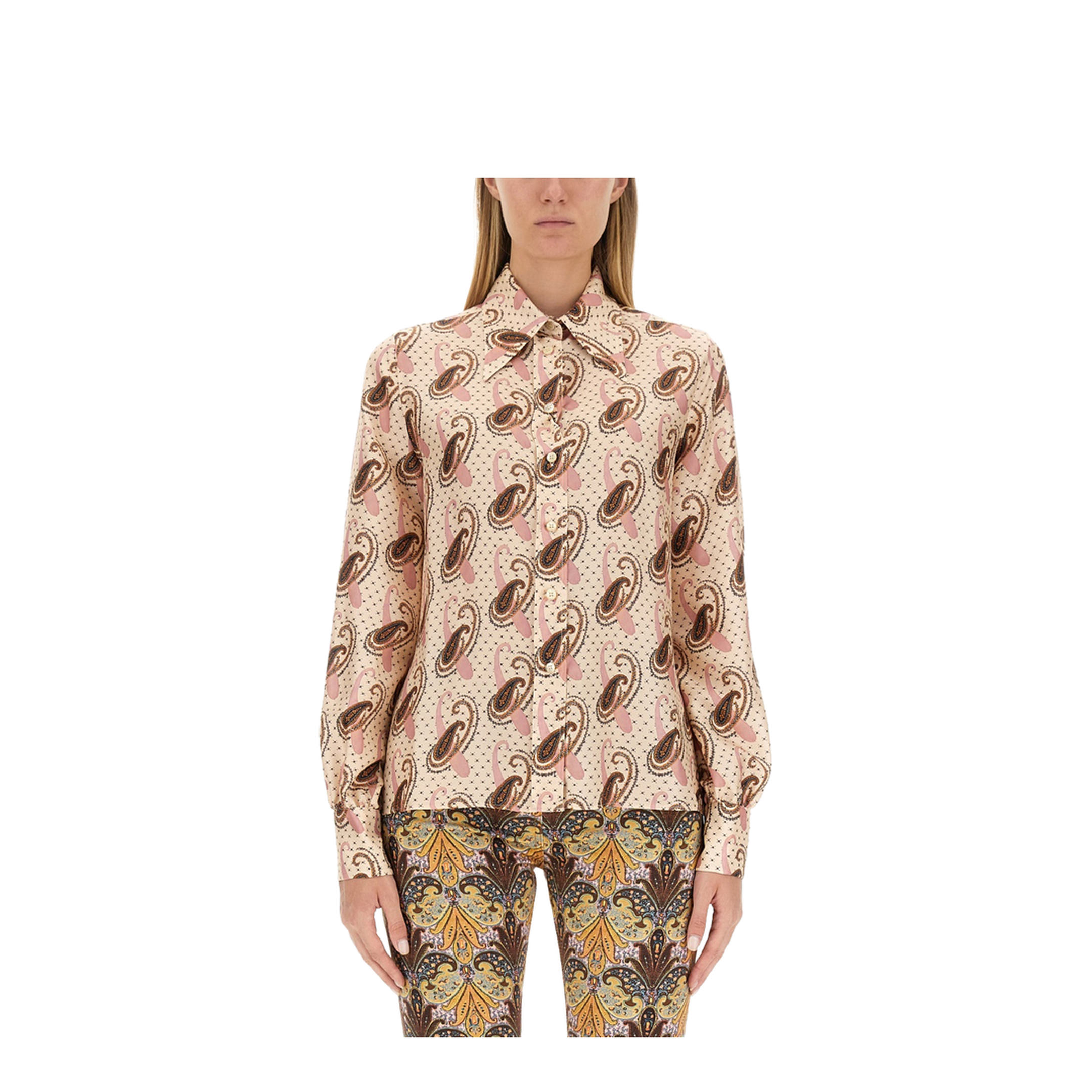 Silk Shirt With Paisley Pattern - Image 1