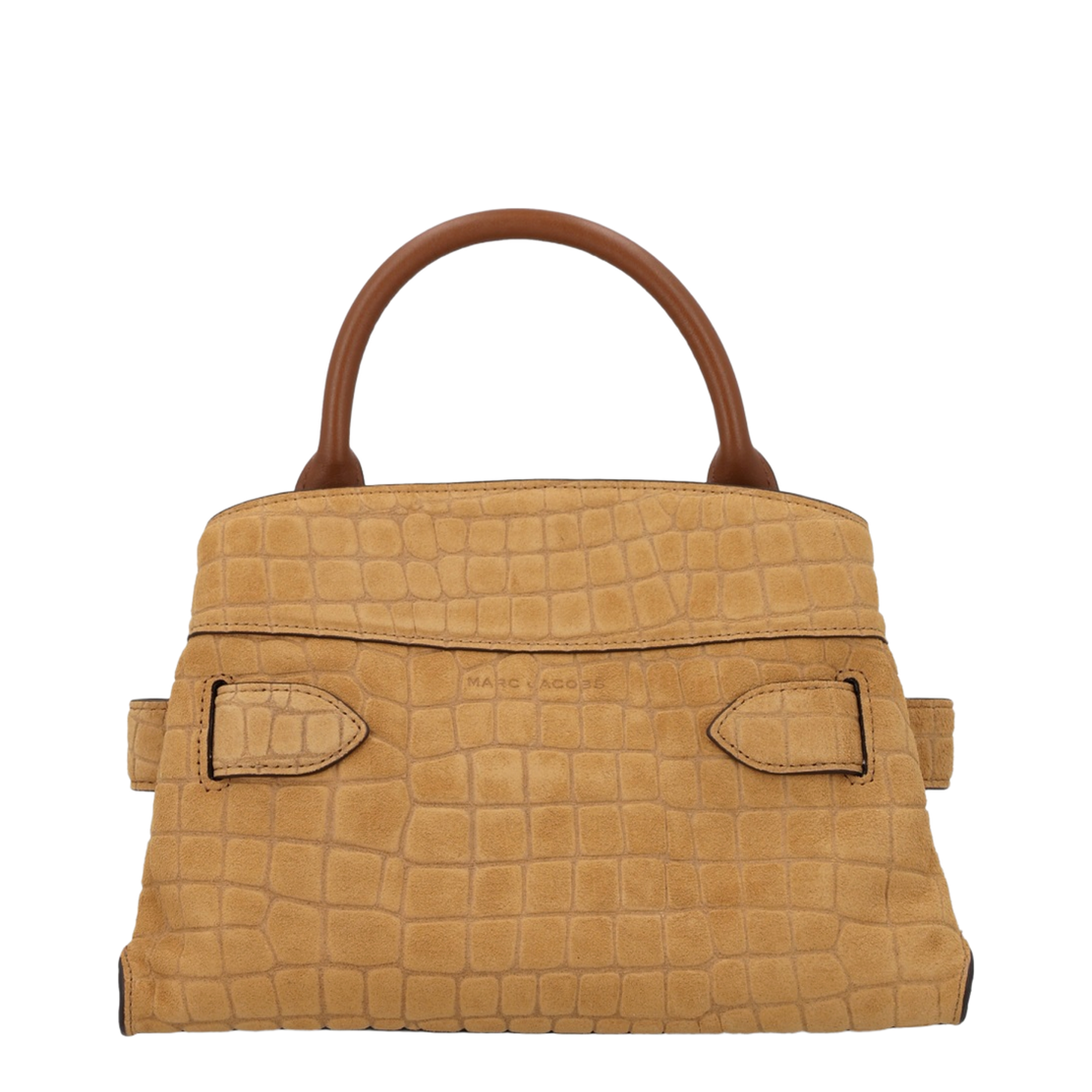 Dakota Small Suede Croc Satchel - Sahara - Image 3