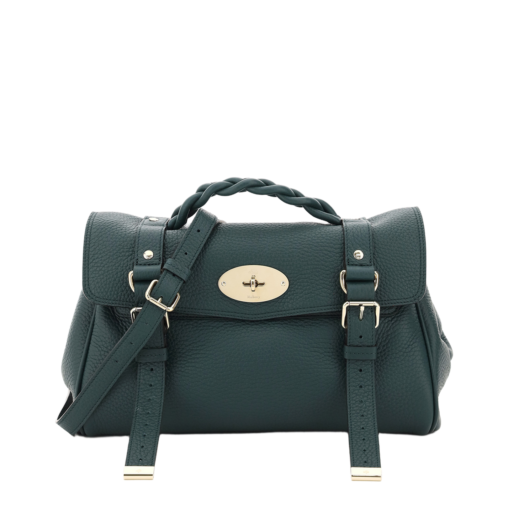 Alexa Heavy Green Leather Handbag - Image 1