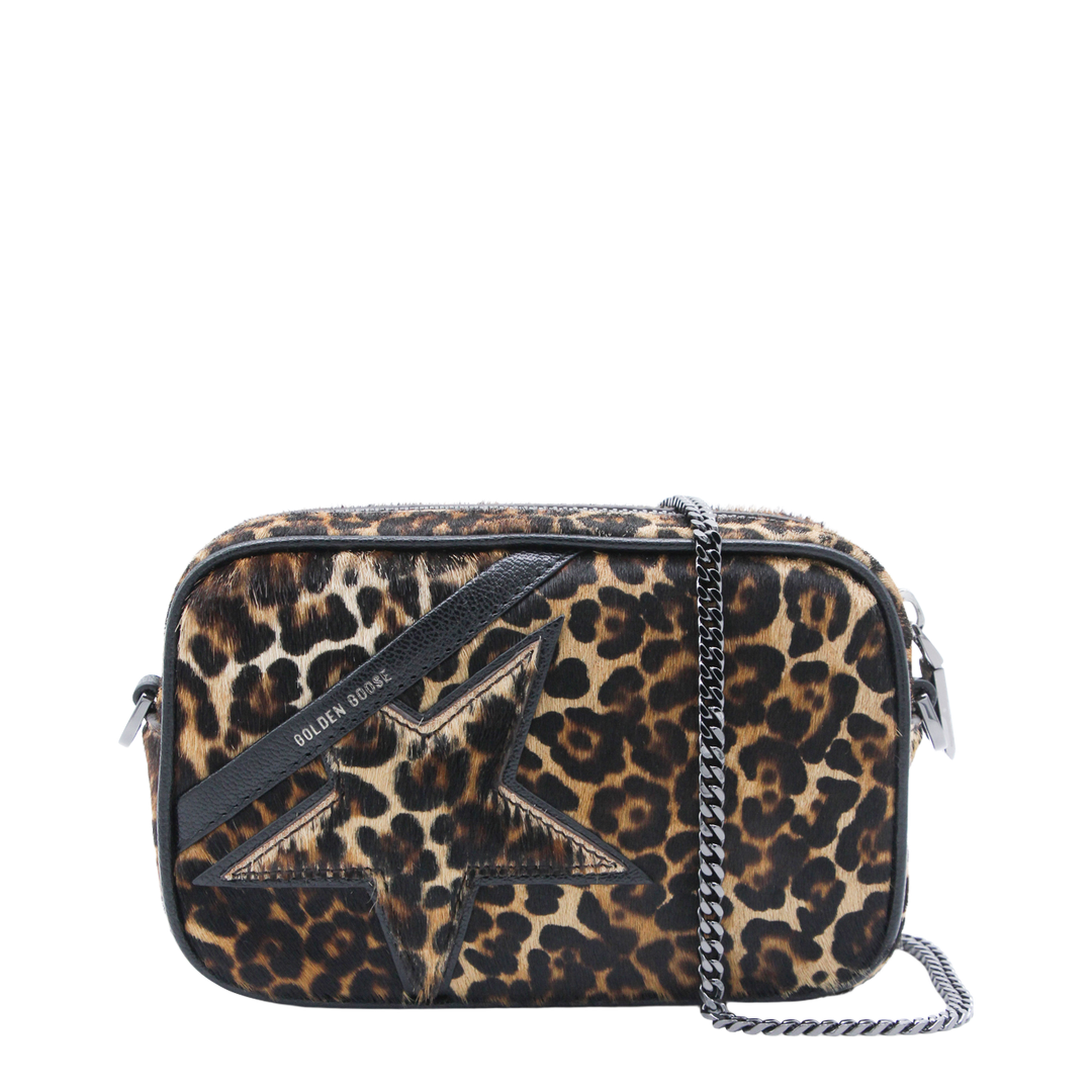 Mini Star Bag Mini Pony Skin Crossbody Bag - Beige, Brown and Black - Image 1
