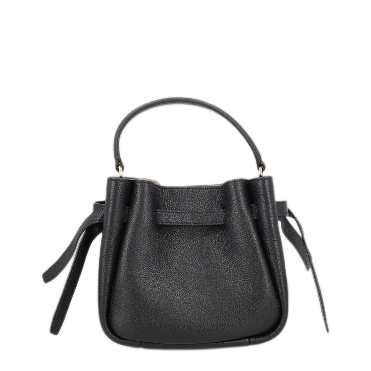 Romy Mini Calfskin Bucket Bag - Black - Image 2