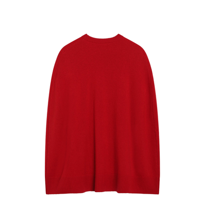 Red Cashmere Cape Sweater - Image 2