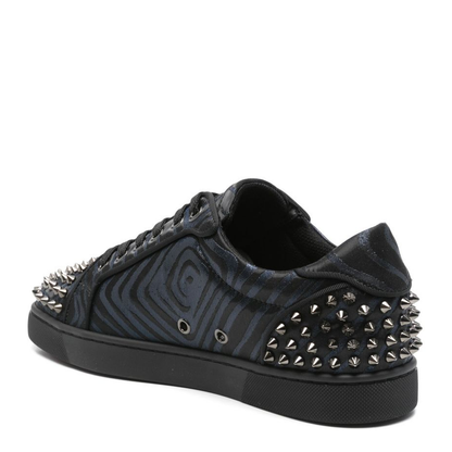 Low Top Lace Up Sneakers Black - Image 4