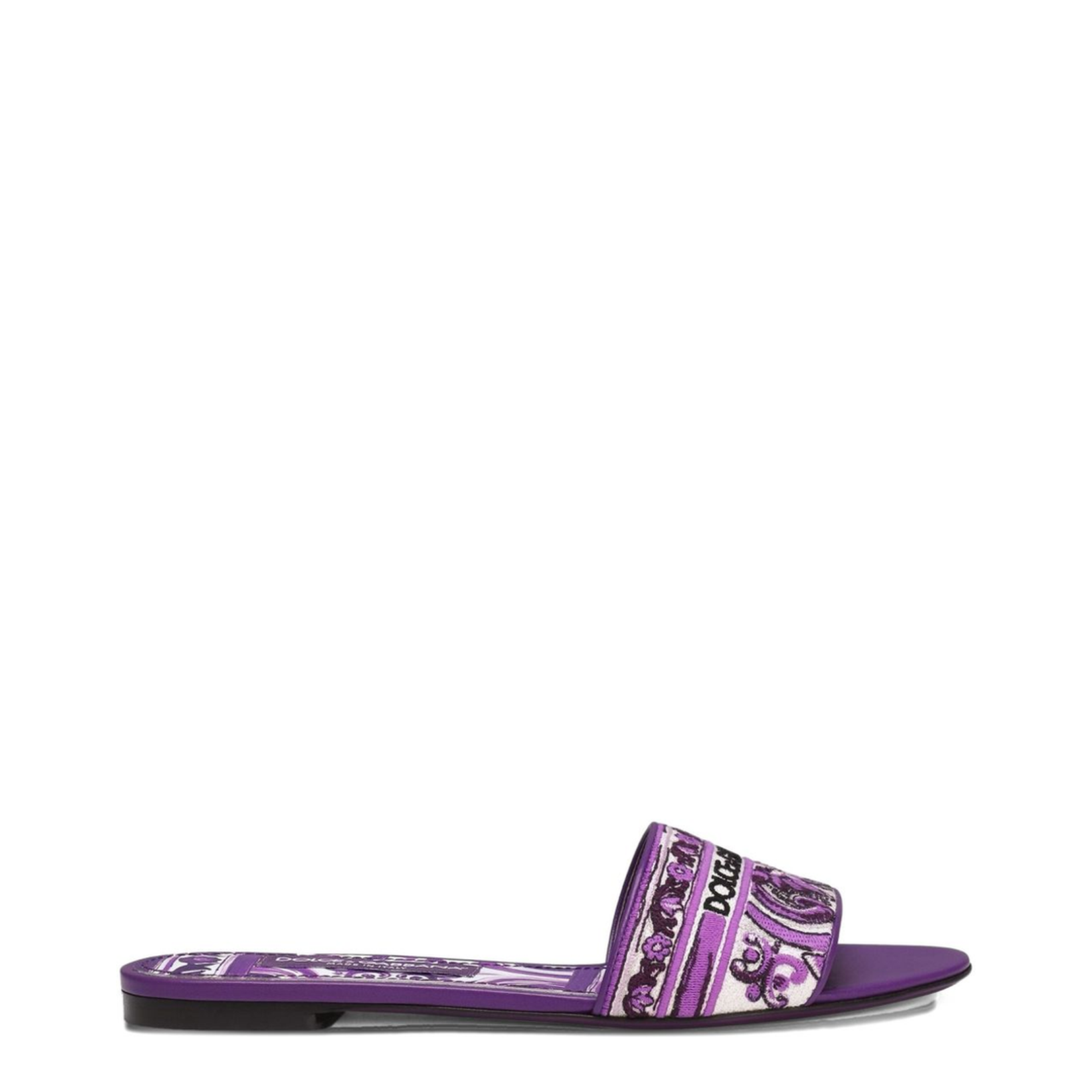 Embroidered Slides in Multicolor - Image 1