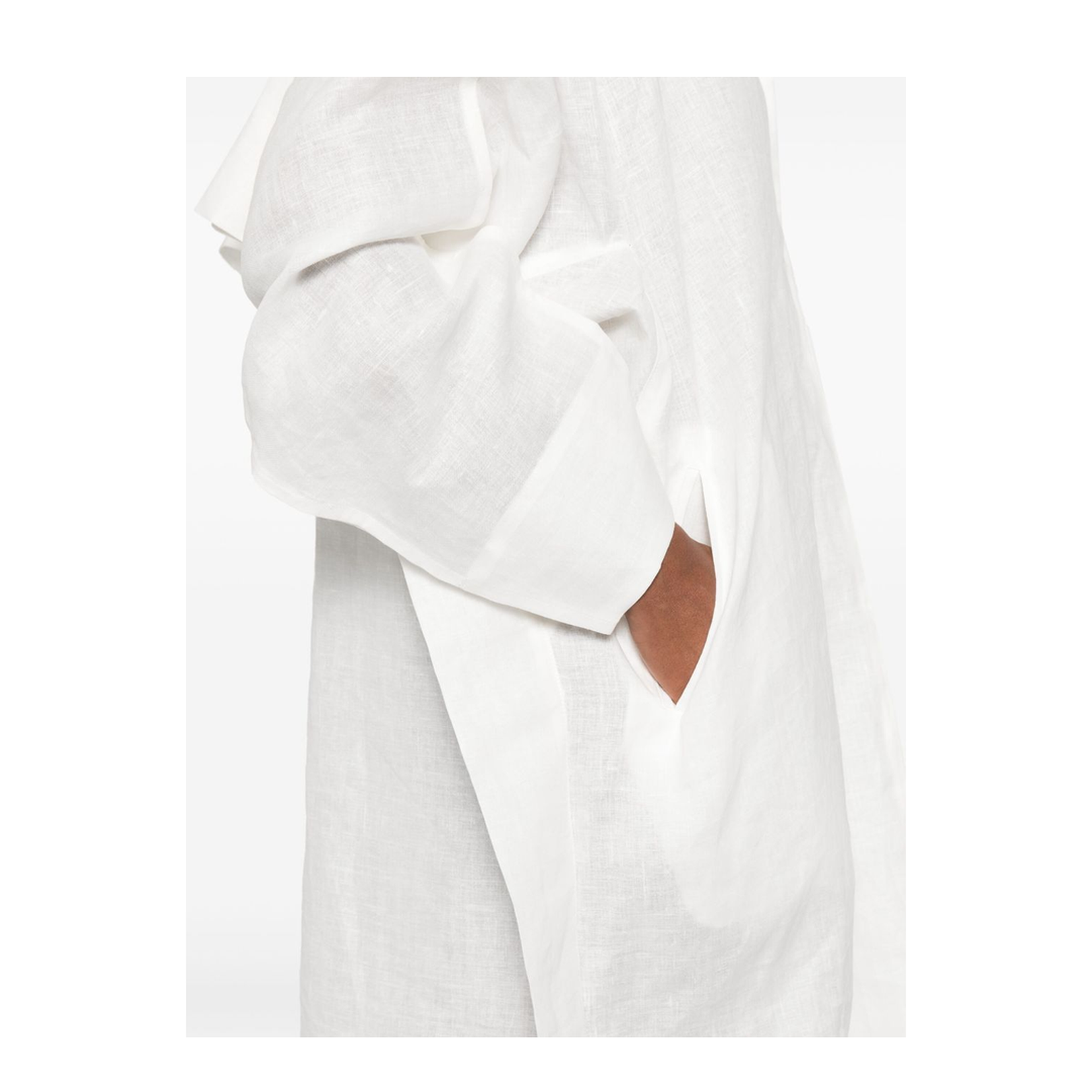 White Short Side Slits Top - Image 3