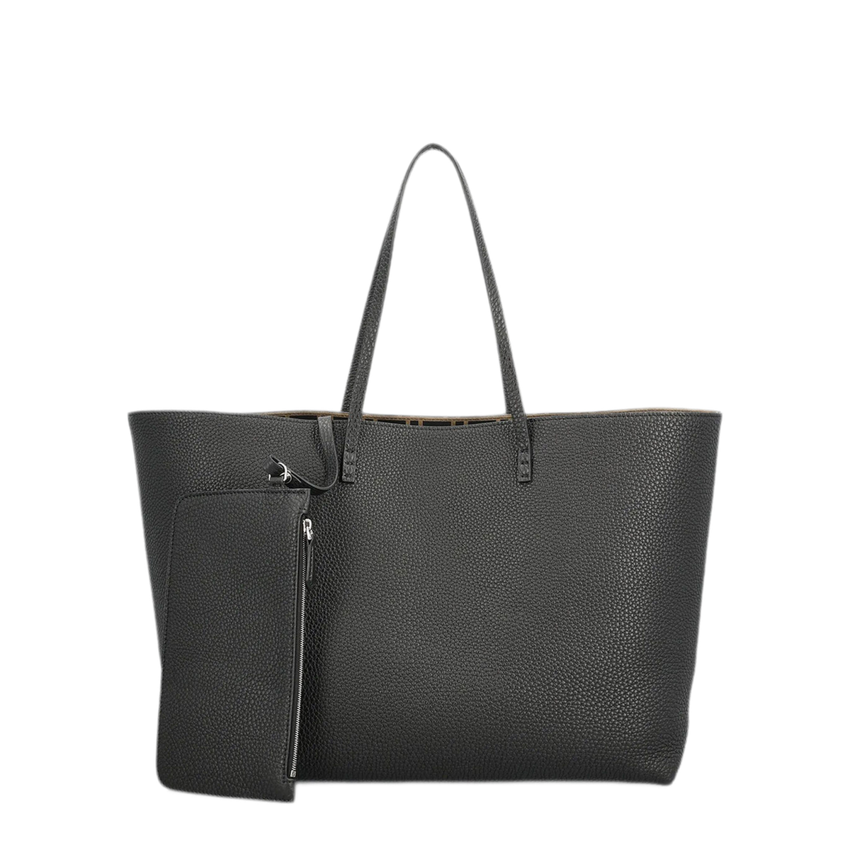 Medium Calfskin Tote - Black - Image 1