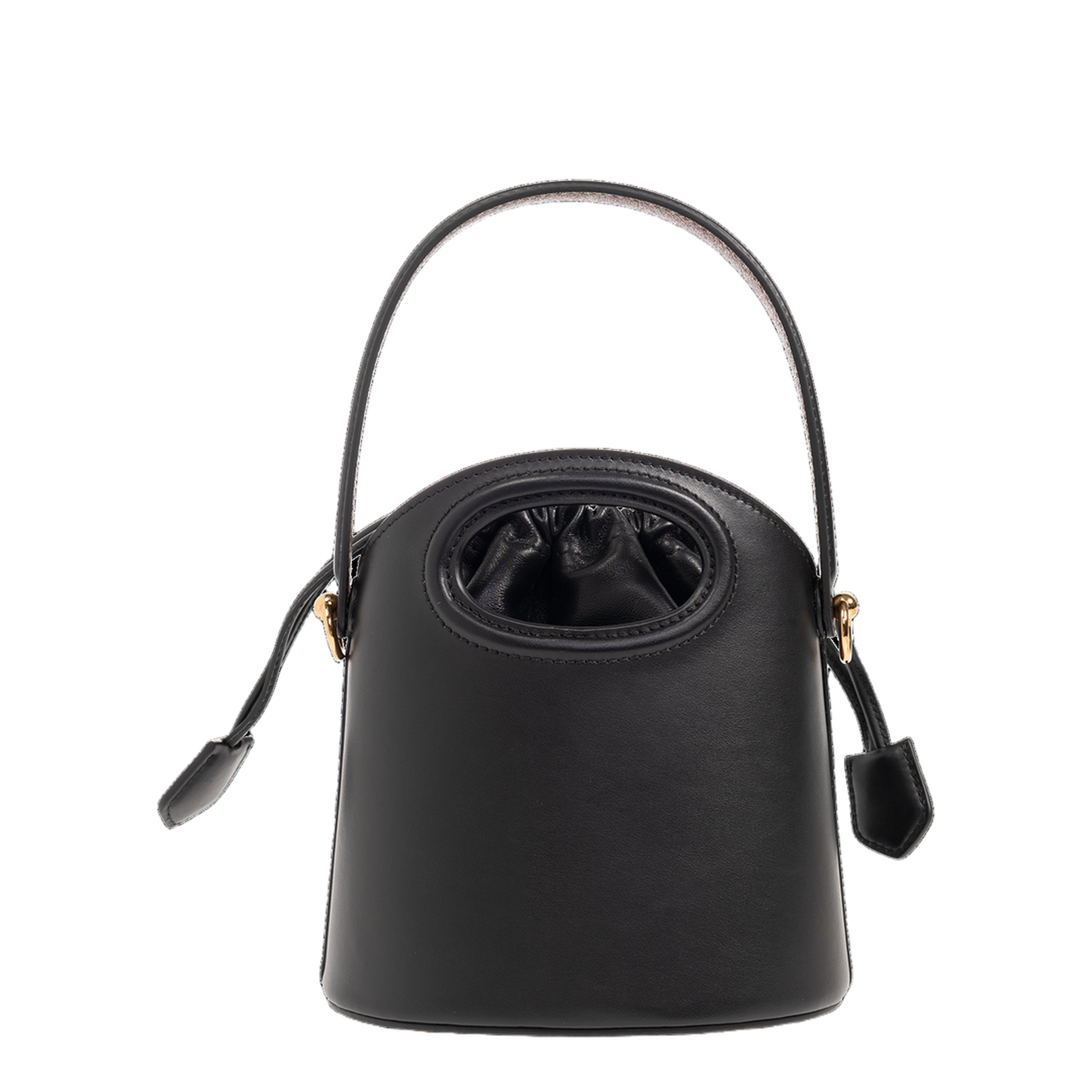 Saturno Small Bucket Bag Black - Image 3