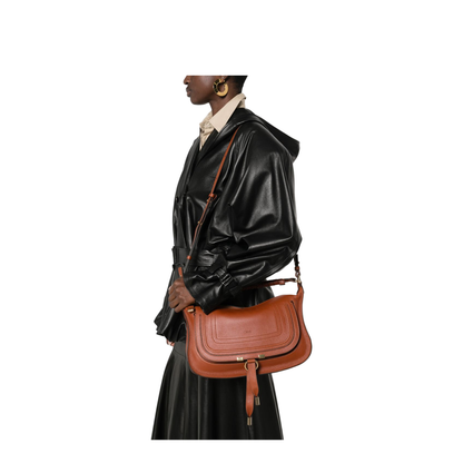 Marcie Small Calfskin Shoulder Bag - Clay Brown - Image 3