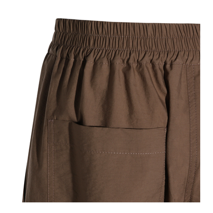 Wide-leg Trousers in Cotton and Nylon Poplin with Elasticated Waistband - Image 5