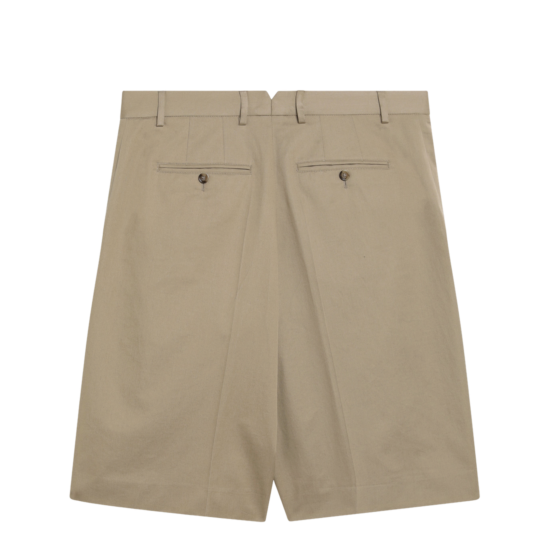 Beige Virgin Wool Shorts - Image 2