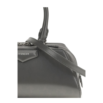 Antigona Mini Box Calfskin Top-Handle Bag - Dark Grey - Image 3