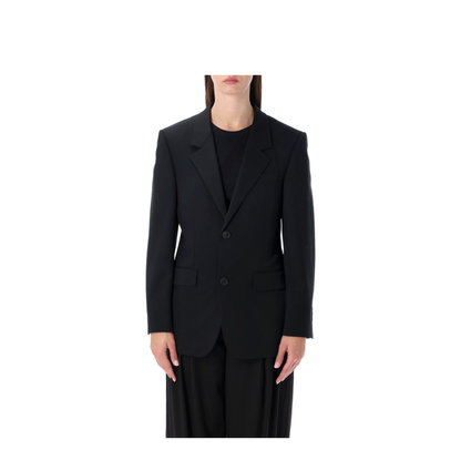 Standard Single-Breasted Tailored Blazer in Black - Image 1