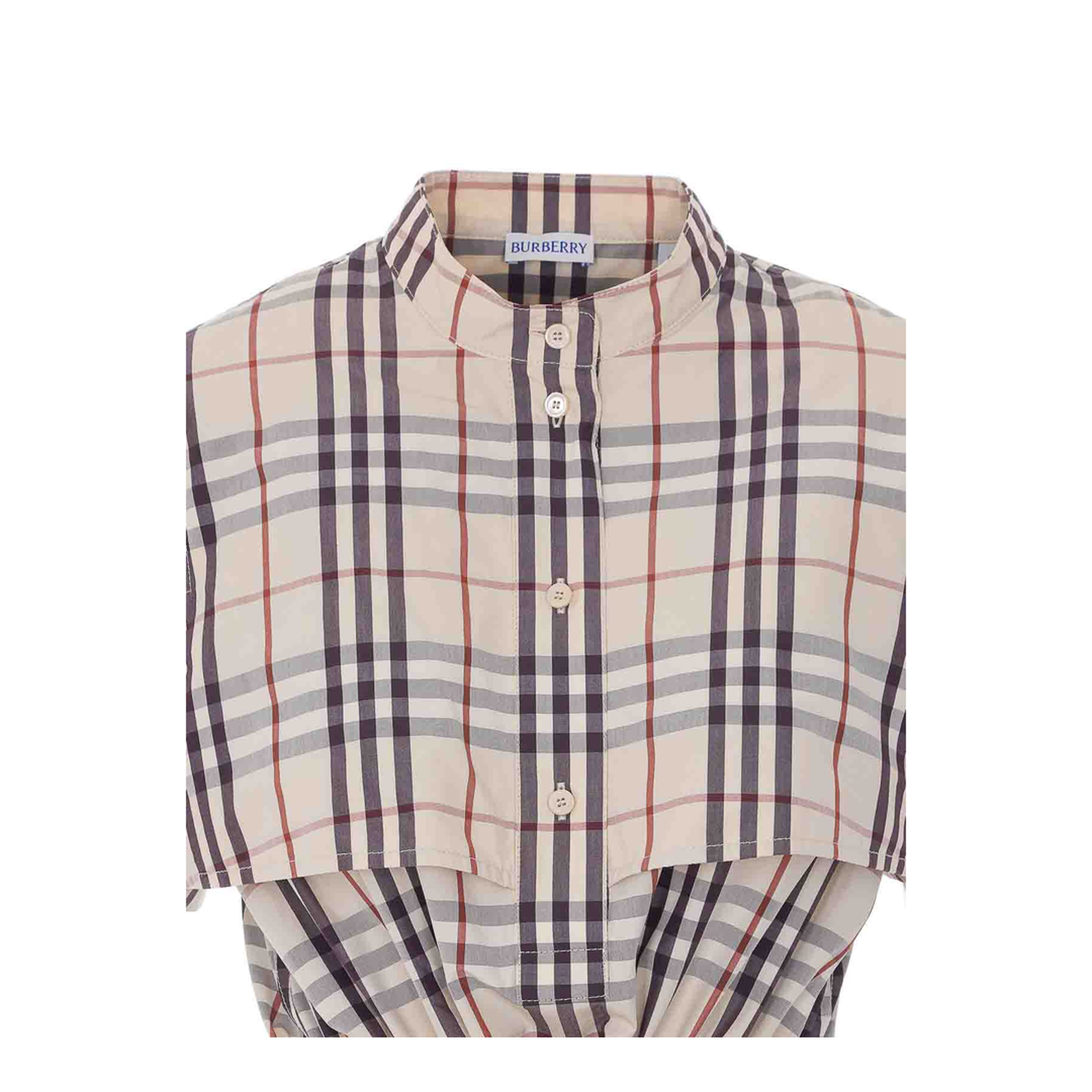 Beige Check Dress - Image 4