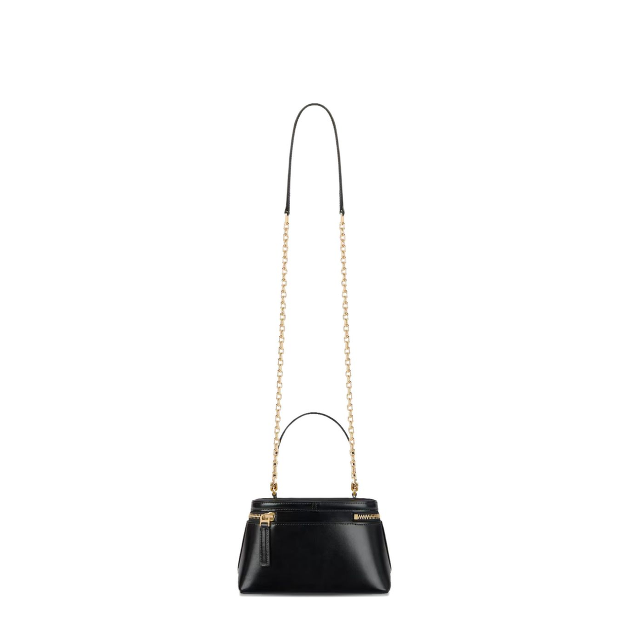 Antigona Calfskin Vanity Bag in Box Leather with Chain - Black - Image 2
