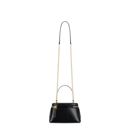 Antigona Calfskin Vanity Bag in Box Leather with Chain - Black - Image 2