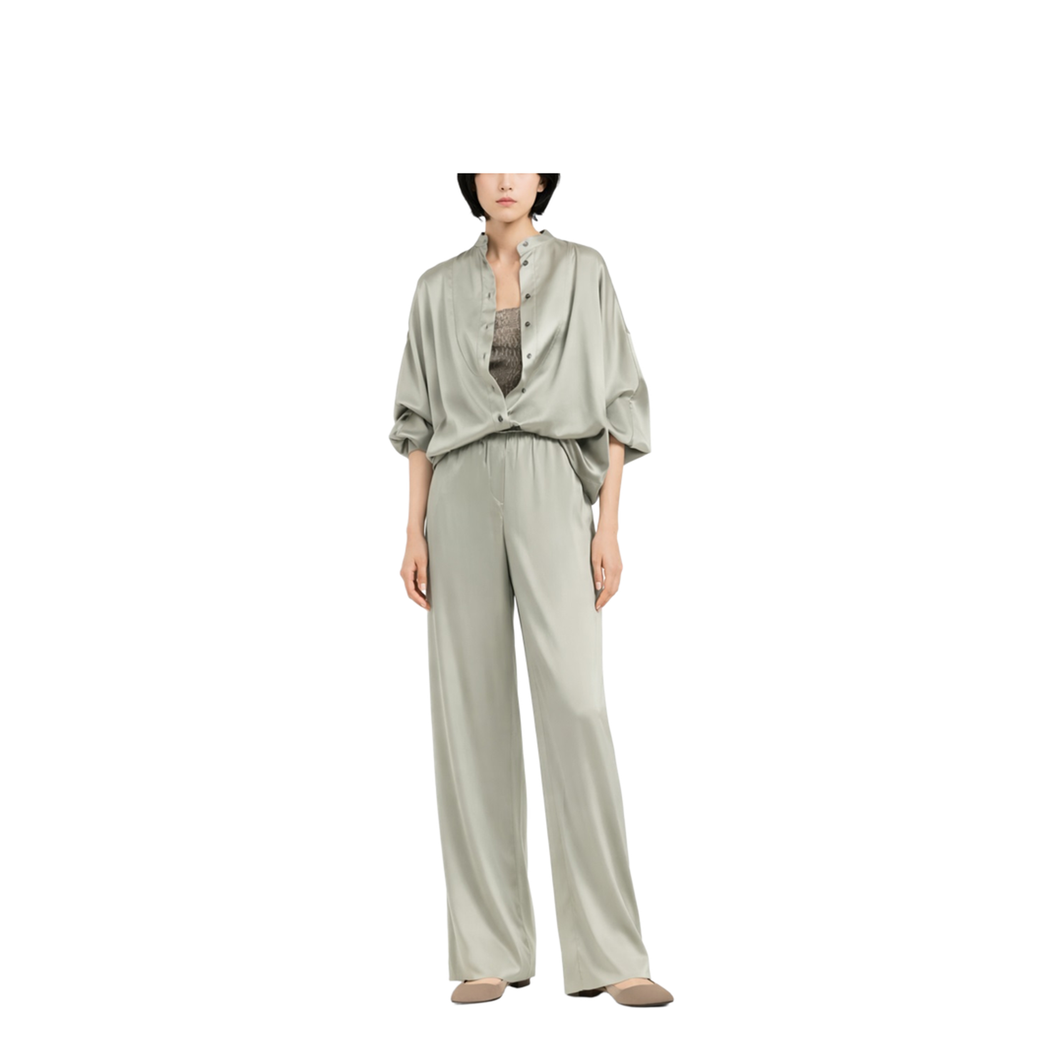 Elastic-Waistband Palazzo Pants - Image 2
