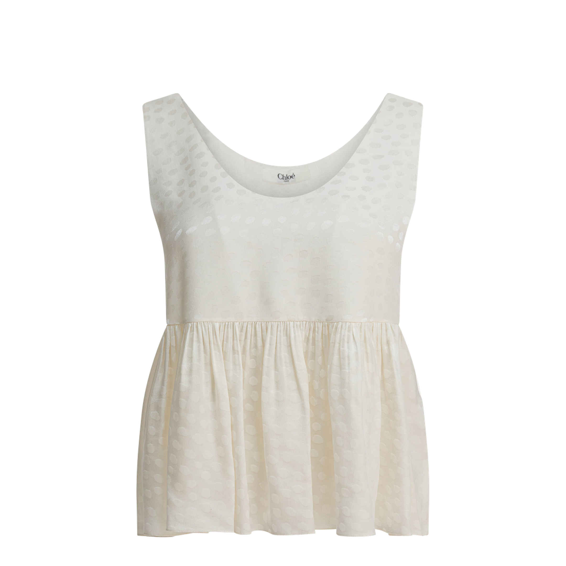 Silk Peplum Top - Image 1